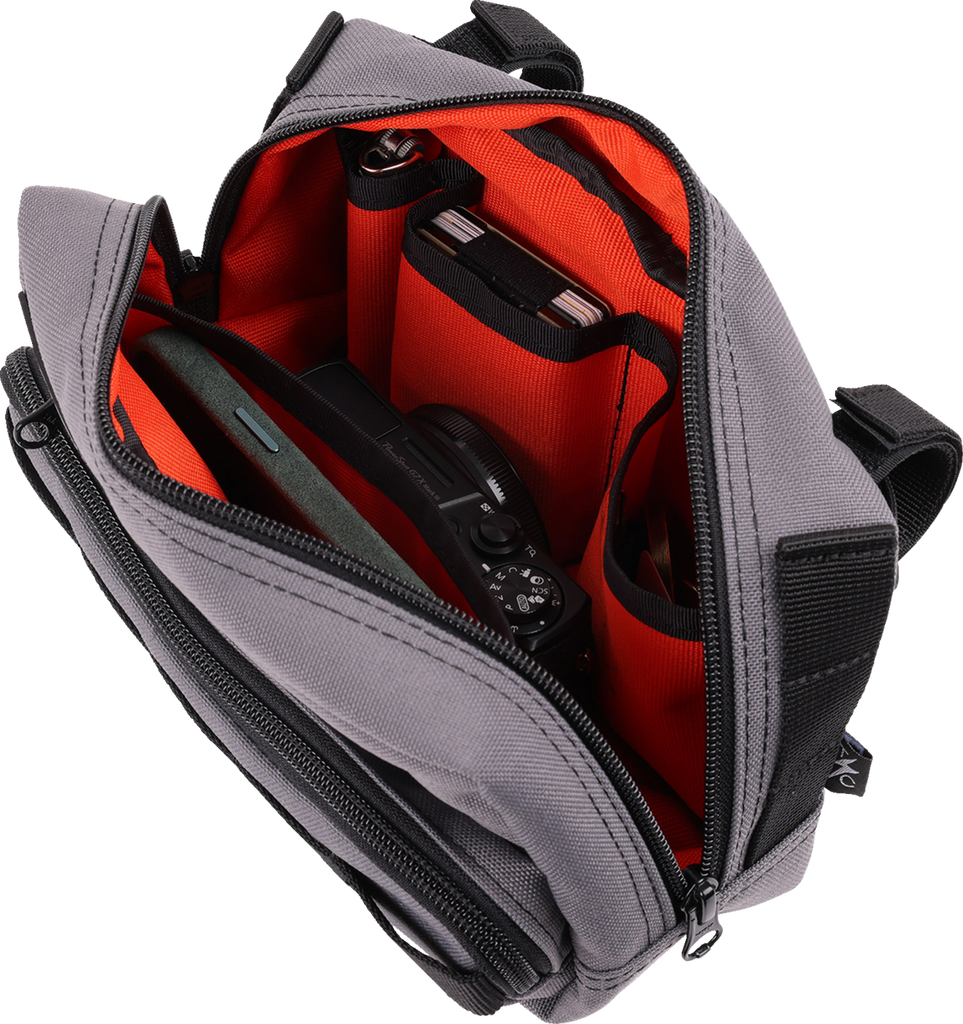 THRASHIN SUPPLY CO. Handlebar Bag Plus THB-0018 - Gray, 9 x 5 x 4 Inches