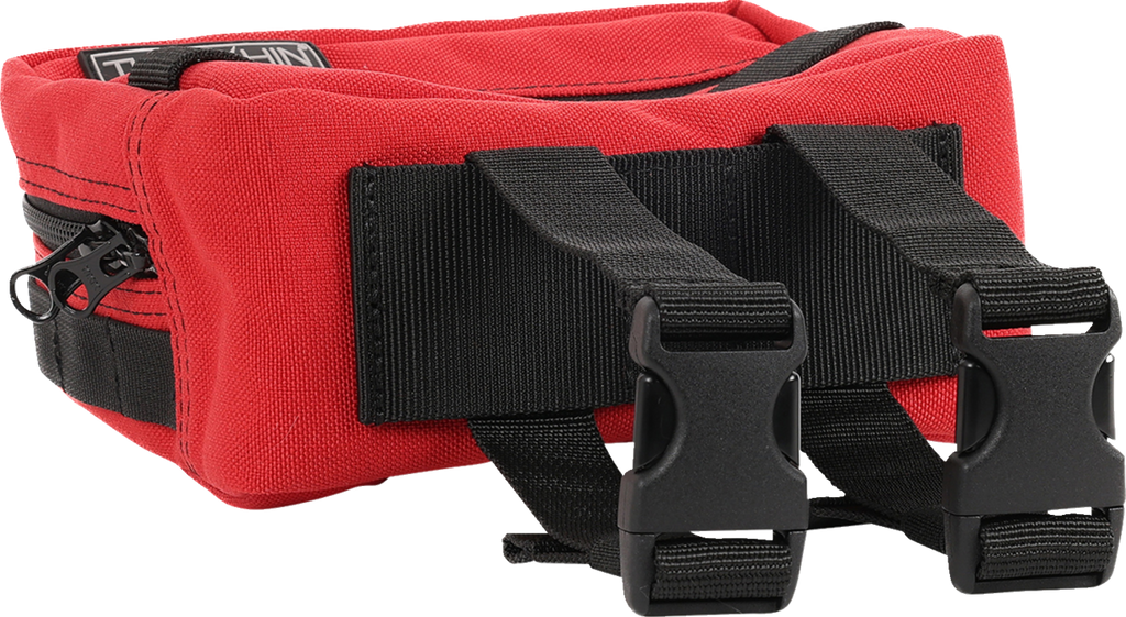 THRASHIN SUPPLY CO. Handlebar Bag - Red THB-0015 with MOLLE Webbing and Multiple Attachment Points