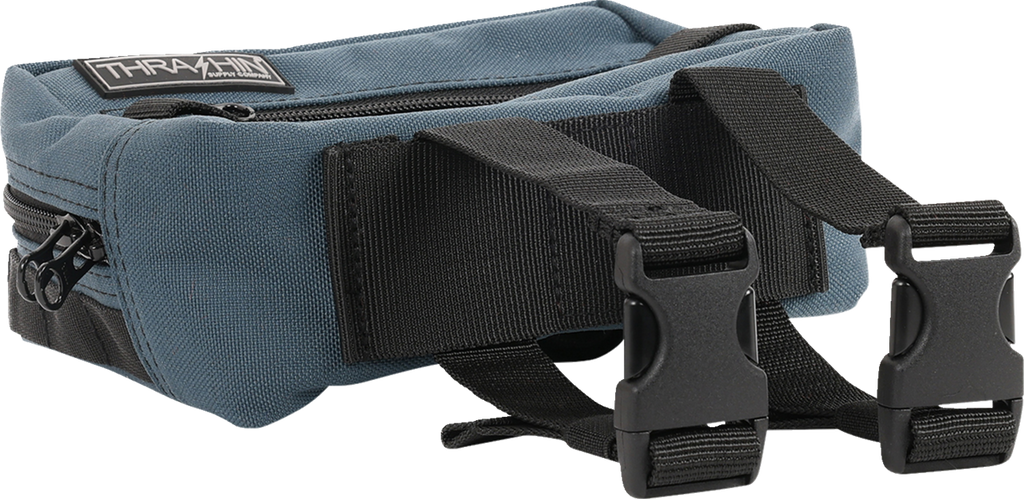 THRASHIN SUPPLY CO. Handlebar Bag - Blue THB-0023 with MOLLE Webbing and Multiple Attachment Points