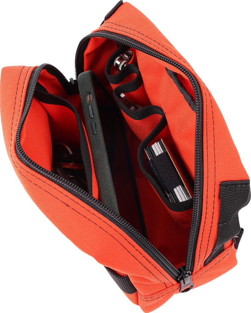 THRASHIN SUPPLY CO. Handlebar Bag - Orange (Part Number: THB-0025)