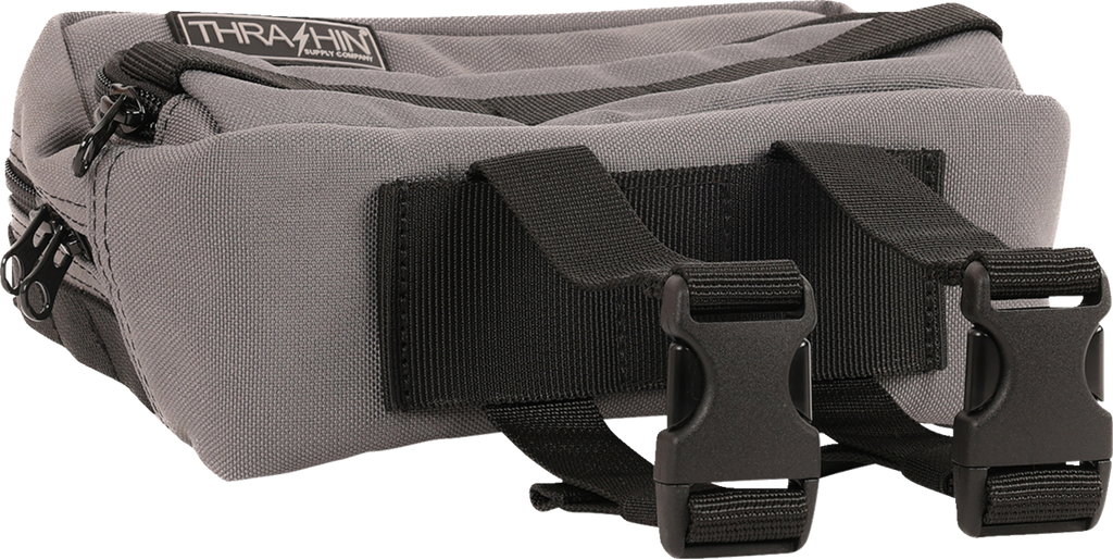 THRASHIN SUPPLY CO. Handlebar Bag Plus THB-0018 - Gray, 9 x 5 x 4 Inches