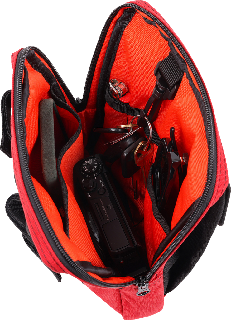 THRASHIN SUPPLY CO. Handlebar Bag Slim - Red THB-0034