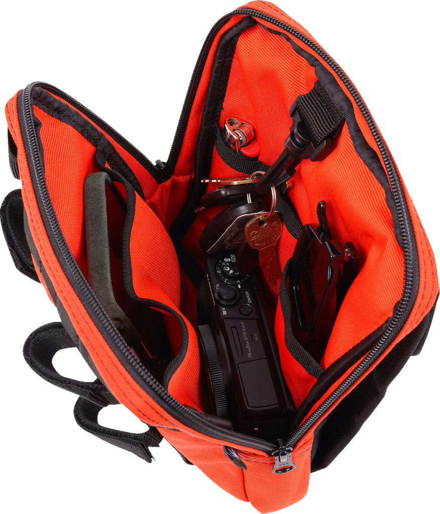 THRASHIN SUPPLY CO. Handlebar Bag Slim - Orange (Part No. THB-0035)