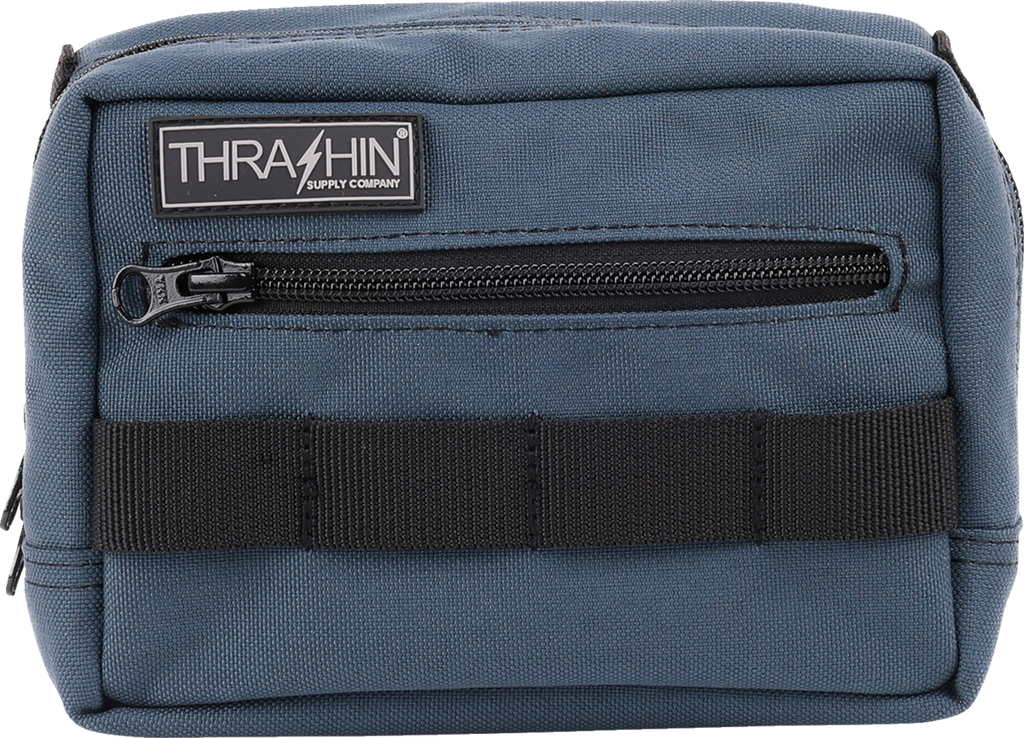 THRASHIN SUPPLY CO. Handlebar Bag - Blue THB-0023 with MOLLE Webbing and Multiple Attachment Points