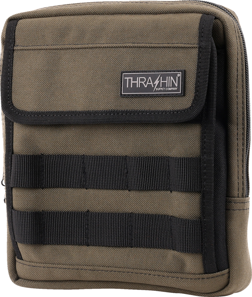 THRASHIN SUPPLY CO. Handlebar Bag Slim - Green (Part Number THB-0031)
