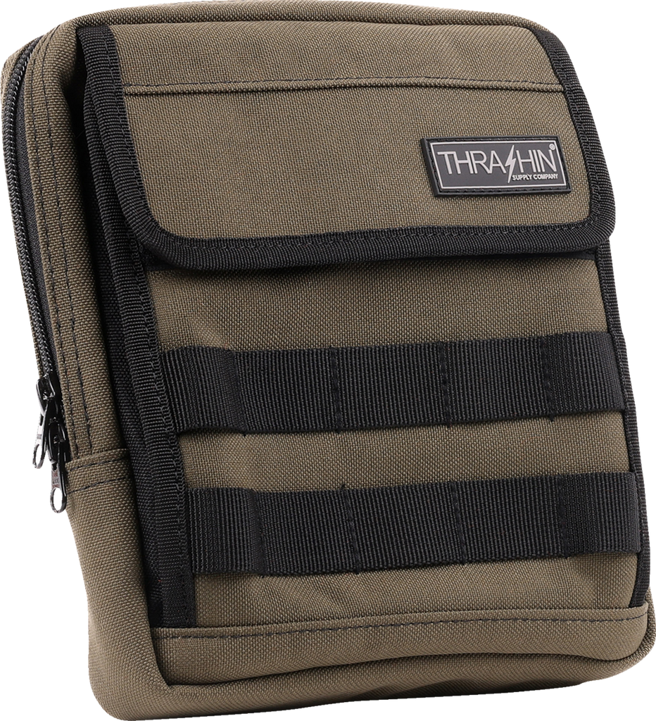 THRASHIN SUPPLY CO. Handlebar Bag Slim - Green (Part Number THB-0031)