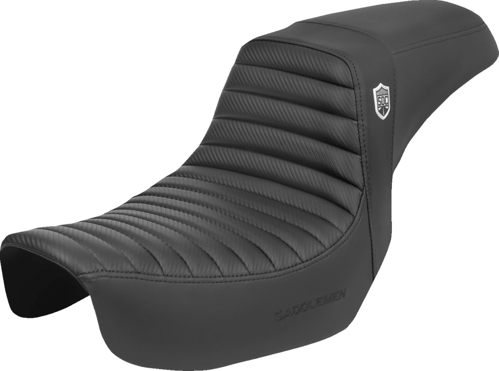 Saddlemmen Pro Series SDC Performance Seat for Harley Dyna 2006-2017 with Tuck-n-Roll and Carbon Fiber Finish (Part #SC80604T)