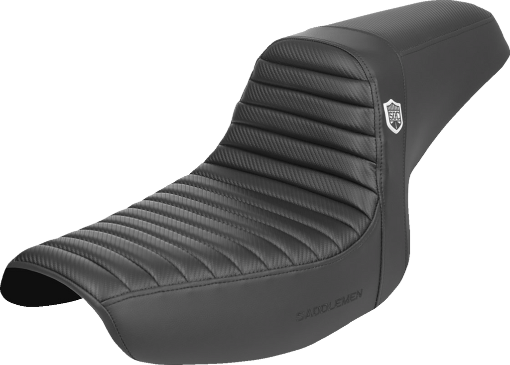 Saddlemmen Pro Series SDC Performance Seat for FXR '86-'94 — Tuck-n-Roll Design with Carbon Fiber and Gripper Material