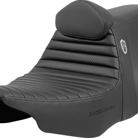 SADDLEMEN Pro Series SDC Performance Seat - Tuck-n-Roll - w/ Backrest - FLH/FLT '23-'24 SC82307TB - Team Dream Rides