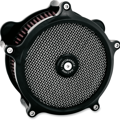 PERFORMANCE MACHINE (PM) Super Gas Air Cleaner Kit - Black 0206-2165-B