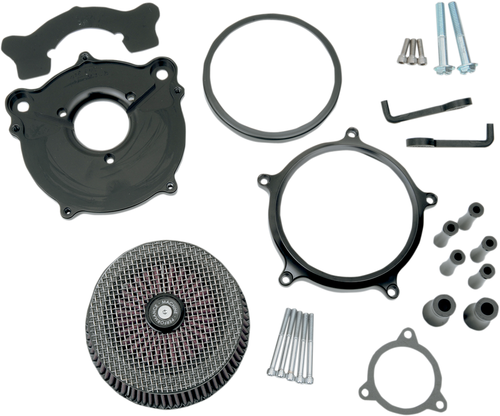 PERFORMANCE MACHINE (PM) Super Gas Air Cleaner Kit - Black 0206-2165-B