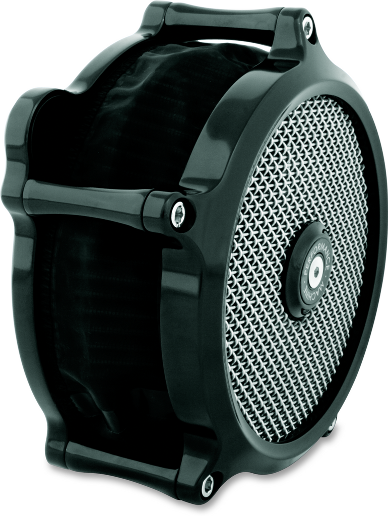 PERFORMANCE MACHINE (PM) Super Gas Air Cleaner Kit - Black 0206-2165-B