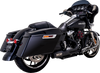 VANCE & HINES 2-into-1 High Output Exhaust System - Black - Touring 47321-22