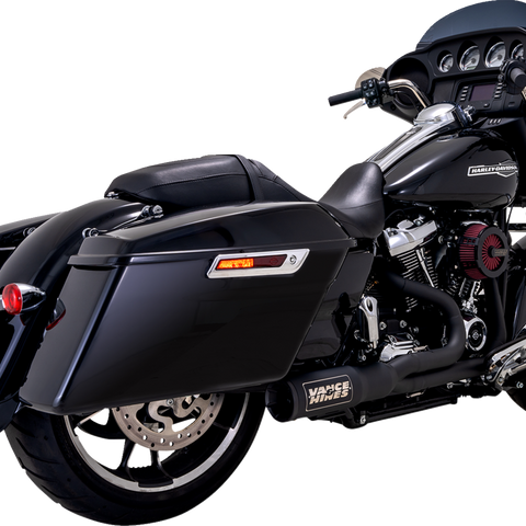 VANCE & HINES 2-into-1 High Output Exhaust System - Black - Touring 47321-22