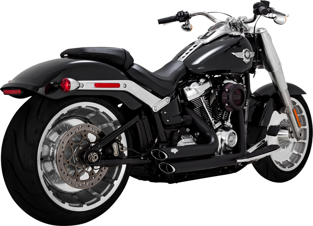 VANCE & HINES Shortshots Staggered Exhaust System - Black 47335-22