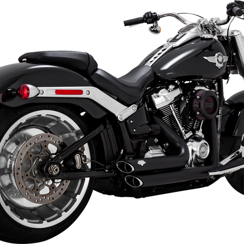 VANCE & HINES Shortshots Staggered Exhaust System - Black 47335-22