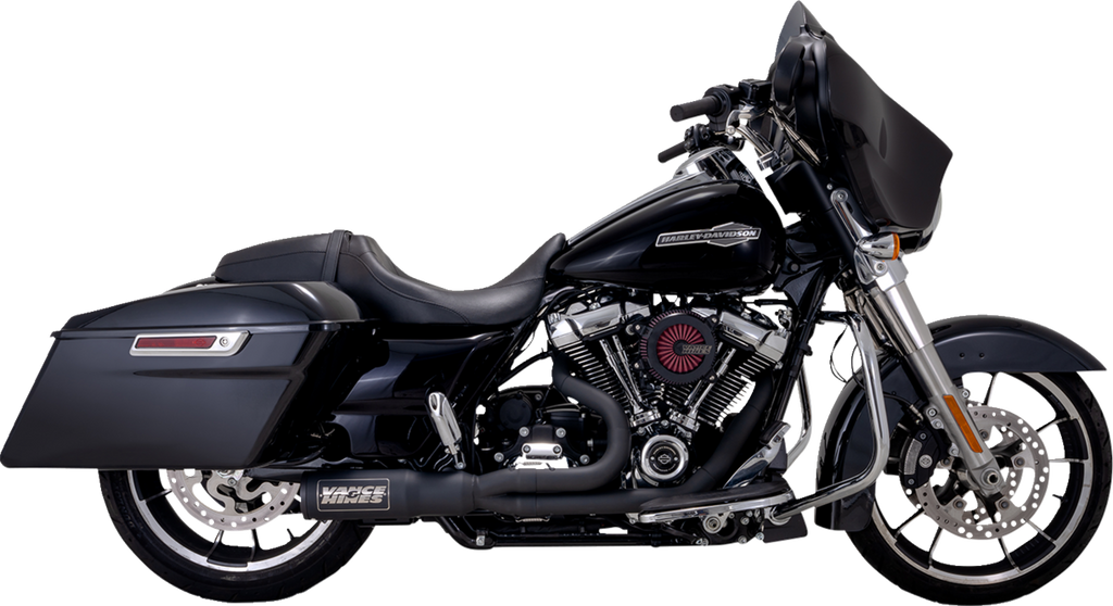 VANCE & HINES 2-into-1 High Output Exhaust System - Black - Touring 47321-22