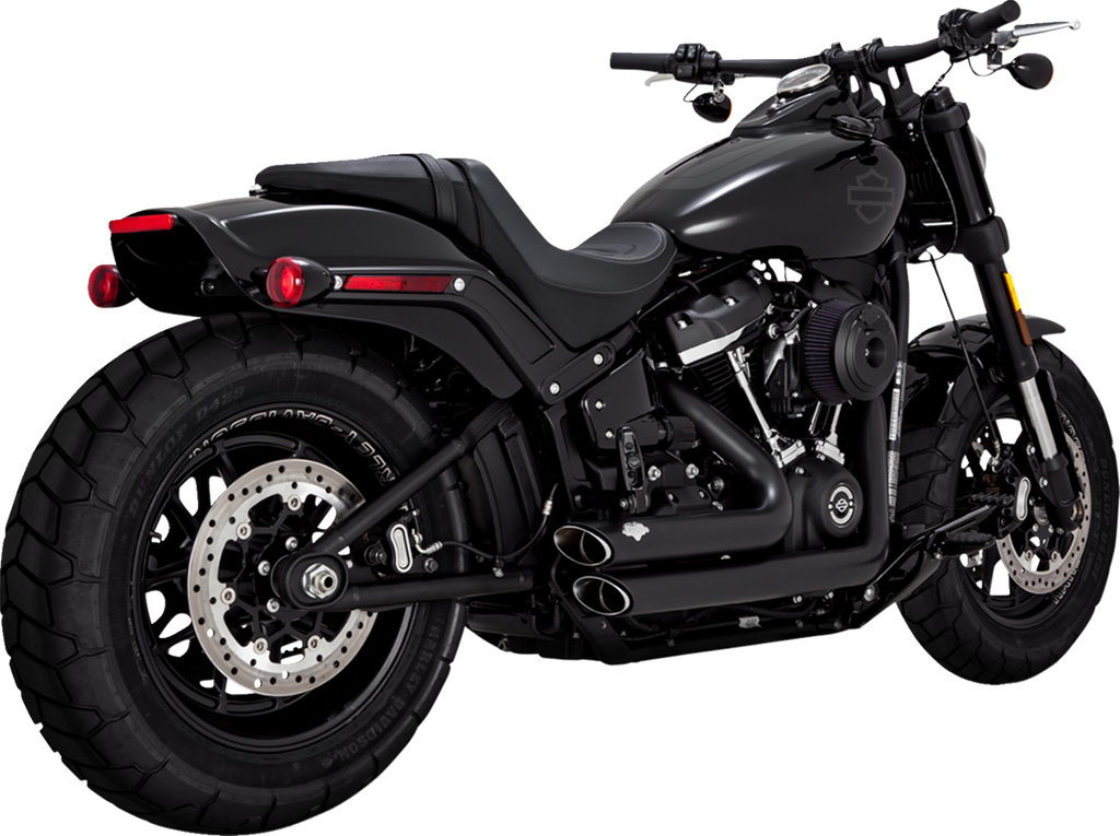 VANCE & HINES Shortshots Staggered Exhaust System - Matte Black 47333-22