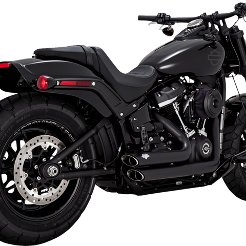 VANCE & HINES Shortshots Staggered Exhaust System - Matte Black 47333-22