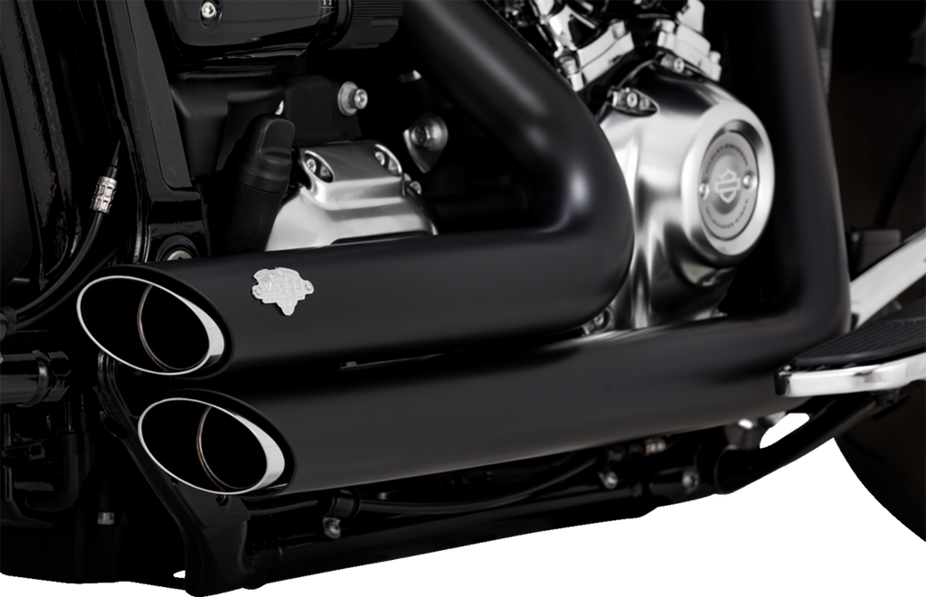 VANCE & HINES Shortshots Staggered Exhaust System - Black 47335-22
