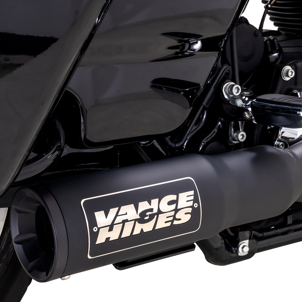 VANCE & HINES 2-into-1 High Output Exhaust System - Black - Touring 47321-22