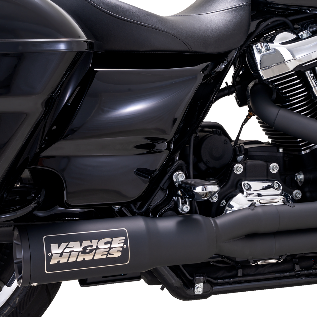 VANCE & HINES 2-into-1 High Output Exhaust System - Black - Touring 47321-22