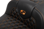 SADDLEMEN Roadsofa* Extended Reach Seat - with Backrest - Honeycomb - Orange Stitch - FLTR/FLHX '23-'24 823-07-190B3 - Team Dream Rides