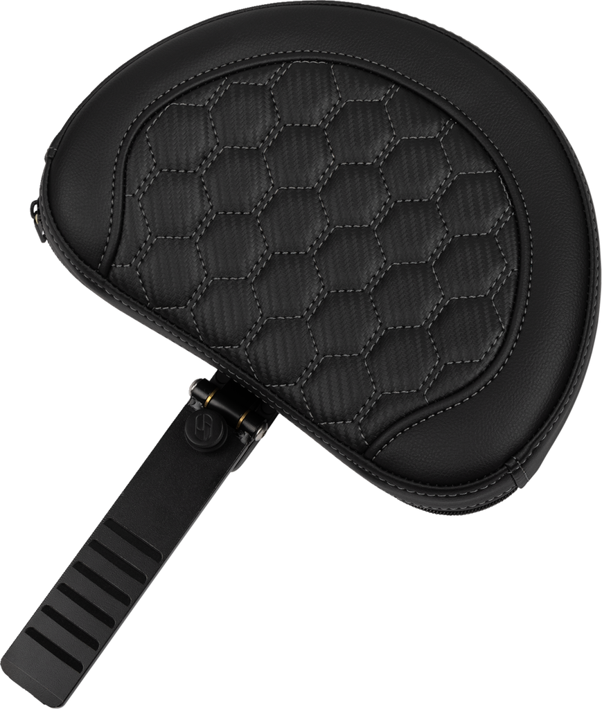 SADDLEMEN Roadsofa* Extended Reach Seat - with Backrest - Honeycomb - Dark Gray Stitch - FLTR/FLHX '23-'24 823-07-190B2 - Team Dream Rides