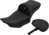 SADDLEMEN Roadsofa* Extended Reach Seat - with Backrest - Honeycomb - Dark Gray Stitch - FLTR/FLHX '23-'24 823-07-190B2 - Team Dream Rides