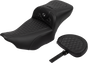 SADDLEMEN Roadsofa* Extended Reach Seat - with Backrest - Honeycomb - Dark Gray Stitch - FLTR/FLHX '23-'24 823-07-190B2 - Team Dream Rides
