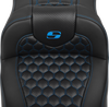 SADDLEMEN Roadsofa™ Extended Reach Seat with Backrest for FLTR/FLHX 2023-2024 - Honeycomb Blue Stitch