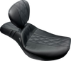 LE PERA Outcast Daddy Long Legs Seat with Backrest for FLH/FLT 2023-2025, Part Number LV-987DLBRGT2