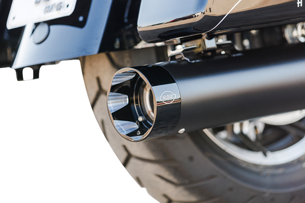 S&S CYCLE 2-into-1 Sidewinder Exhaust System - 50-State - Black - M8 Touring 550-0759