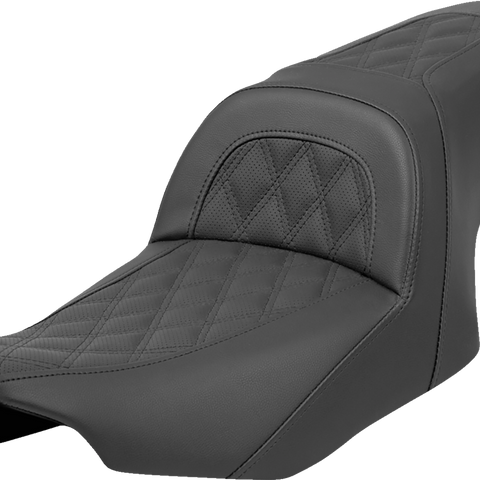 SADDLEMEN Slim Seat - Lattice Stitch - FLT/FLH '23-'24 823-07-162