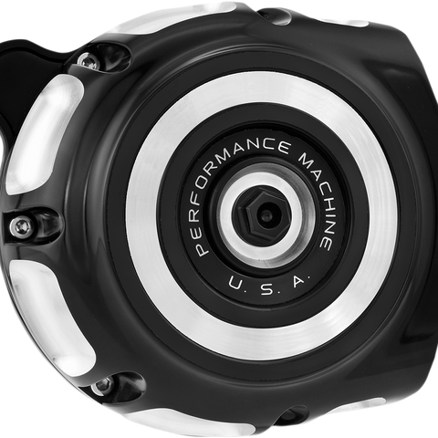 PERFORMANCE MACHINE (PM) Vintage Air Cleaner - Contrast Cut* 0206-2133-BM - Team Dream Rides
