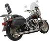 Bassani Xhaust 1S98P 2-Into-2 True Dual Drag Pipe Exhaust System for Harley Twin Cam and Softail - Chrome Finish