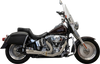 BASSANI XHAUST 2-into-1 Ripper Exhaust System for Twin Cam Softails, Short Black, Part 1S6B