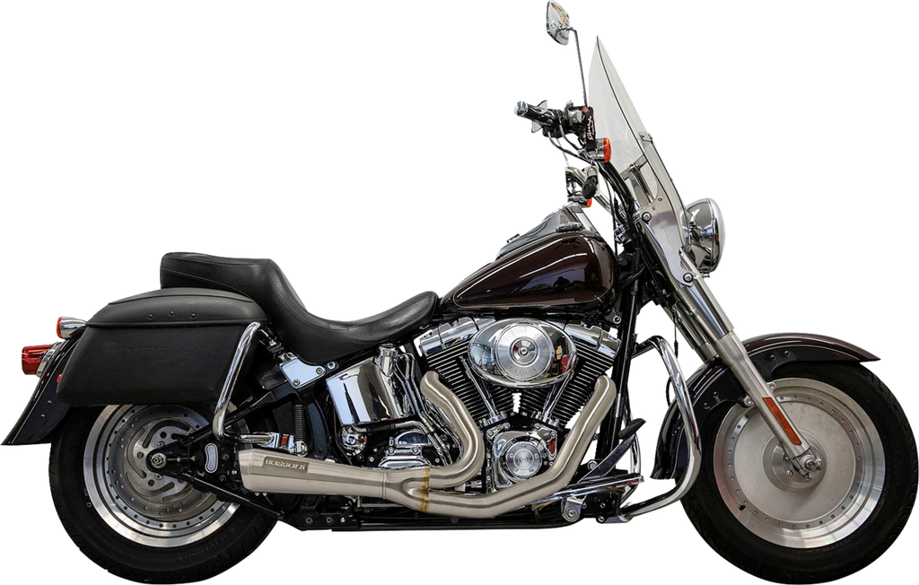 BASSANI XHAUST 2-into-1 Ripper Exhaust System for Twin Cam Softails, Short Black, Part 1S6B