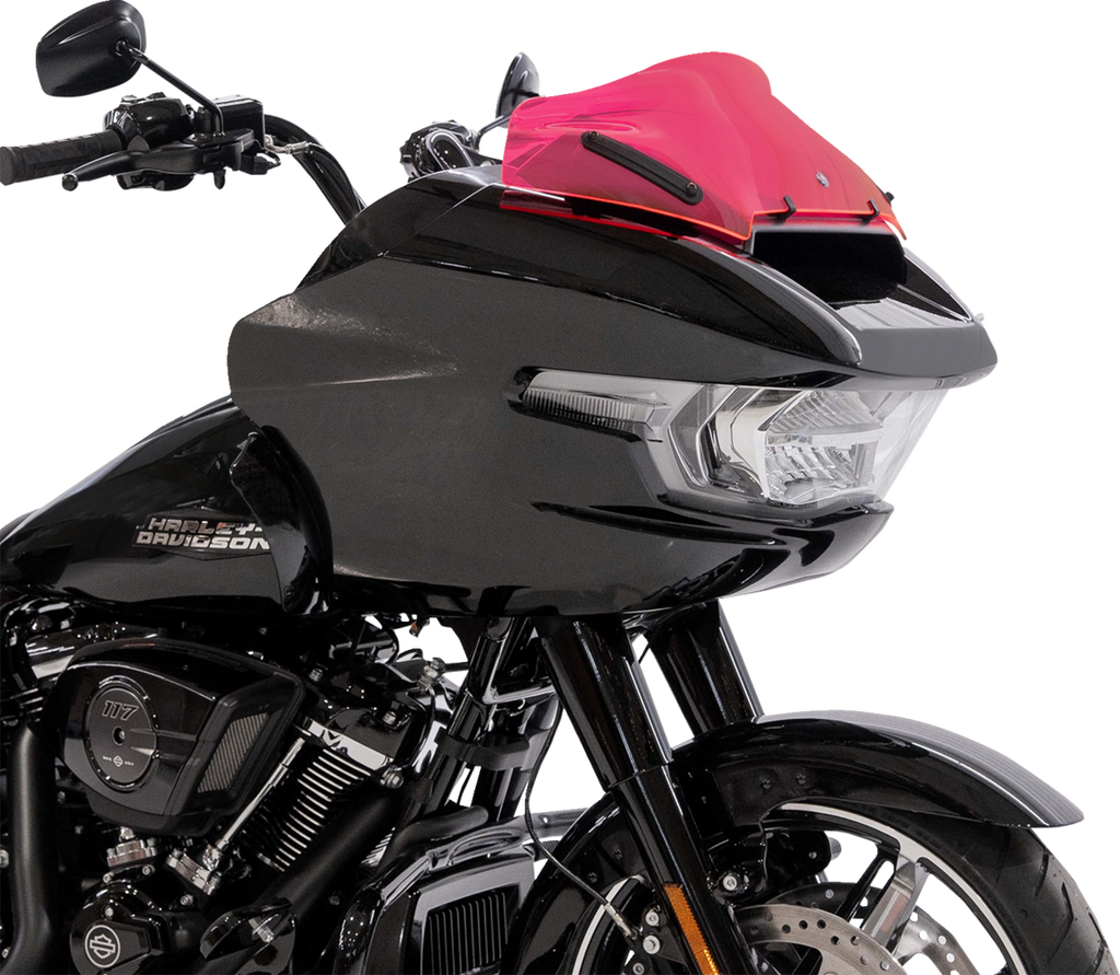 Klock Werks Ice Flare Windshield, 10-Inch Pink Ice for 2023–2026 Harley-Davidson FLTRX and FLTRT, KWW-01-0750