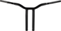 LA CHOPPERS One-Piece Kage Fighter Handlebar - Pullback 14 Inch x 1-1/4 Inch Black LA-7369-14B