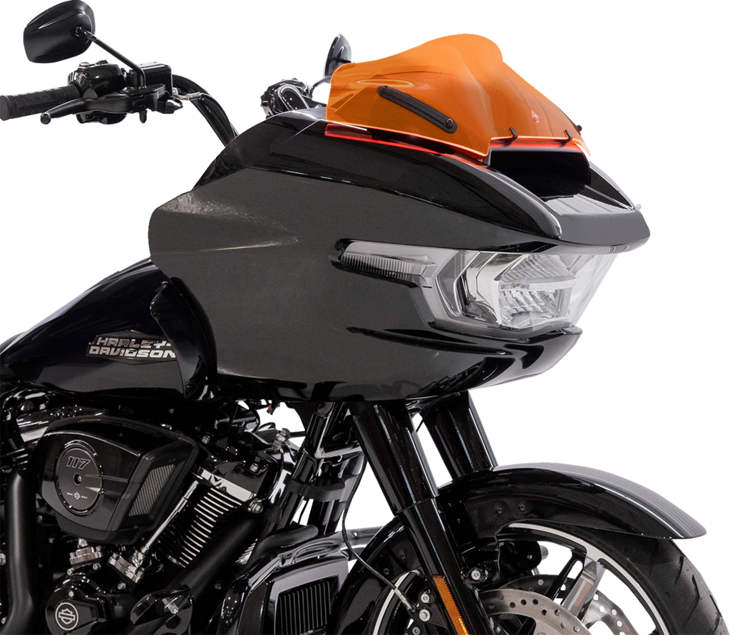 Klock Werks Ice Flare Windshield, Orange Ice, for 2023–2026 Harley-Davidson FLTRX/FLTRT | KWW-01-0751