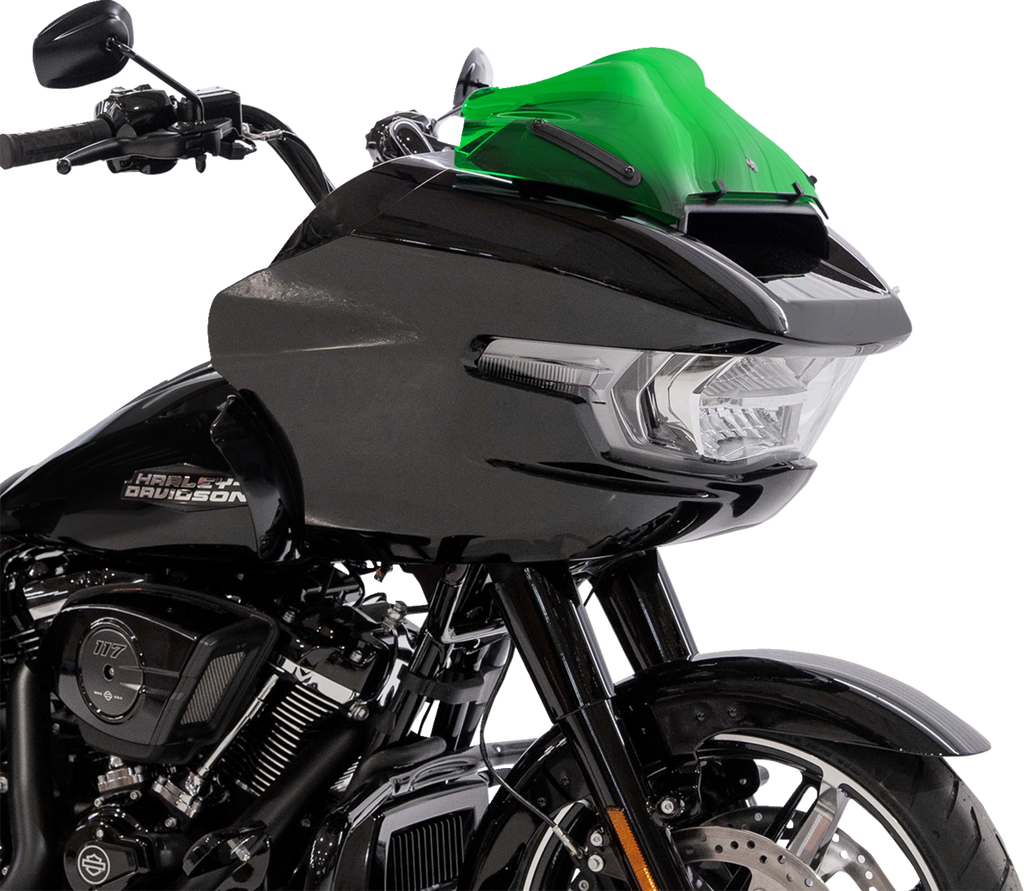 KLOCK WERKS Kolor Flare Green Windshield for 2023–2026 Harley-Davidson FLTRX and FLTRT, Part KWW-01-0758