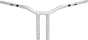 LA CHOPPERS One-Piece Kage Fighter Handlebar - Pullback, 12 Inch x 1-1/4 Inch, Chrome - Part No. LA-7369-12