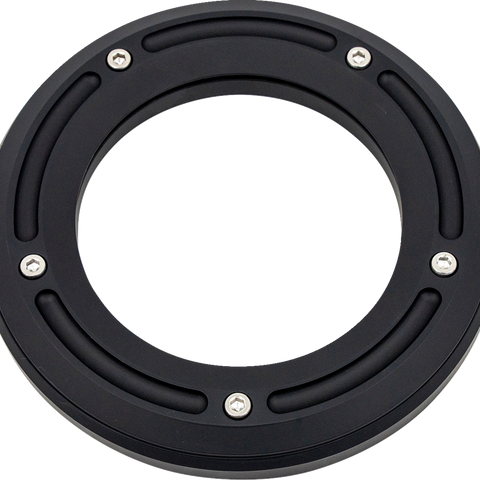 TRASK Assault Derby Cover with Window for Softail - Matte Black TM-0042MBK