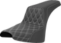 SADDLEMEN Step-Up Seat - Front Lattice Stitch - White Stitch - FXST/FXBB '18-'25 818-30-17206