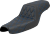 SADDLEMEN Step-Up Seat - Lattice Stitch - Blue Stitch - XL '04-'22 807-11-17501