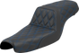 SADDLEMEN Step-Up Seat - Lattice Stitch - Blue Stitch - XL '04-'22 807-11-17501