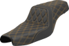 SADDLEMEN Step-Up Seat - Lattice Stitch - Gold Stitch - XL '04-'22 807-11-17507