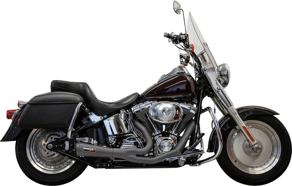 Bassani Xhaust 2-into-1 Ripper Exhaust System for Twin Cam Softails - Short Stainless Steel, Part No. 1S6SS