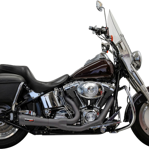 Bassani Xhaust 2-into-1 Ripper Exhaust System for Twin Cam Softails - Short Stainless Steel, Part No. 1S6SS
